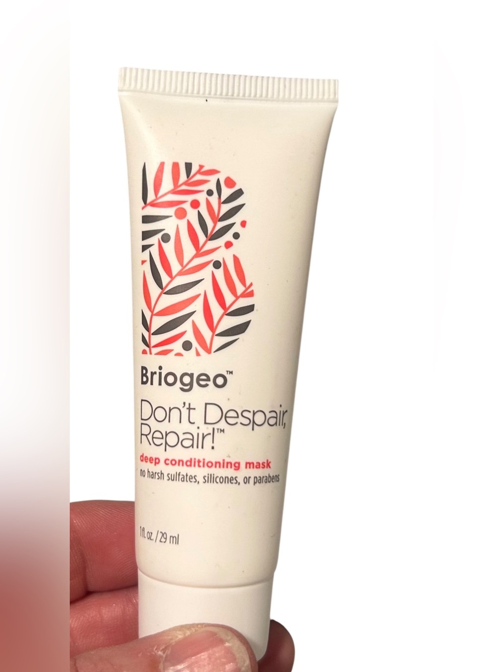 Briogeo White Deep Conditioning Mask with Coral Leaf Design